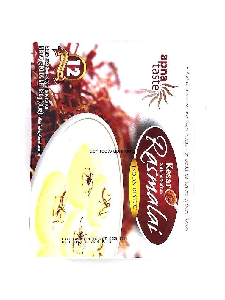  Apna Taste-[ ] Fridge[ ] Kesar rasmalai 12 pcs 